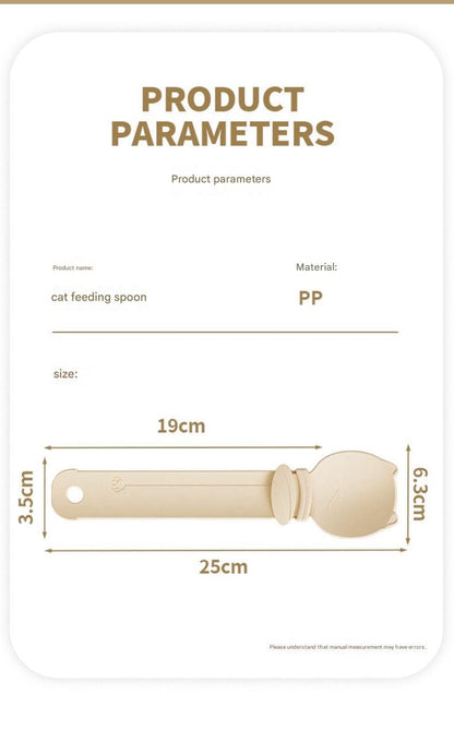 4-piece Beige and Pink and Green and Purple- Cat Treat Spoon for Wet Food & Paste - Extra-Long PP Handle, Food-Grade Squeeze Feeder with Anti-Spill Bowl, Easy One-Handed Operation for Cats