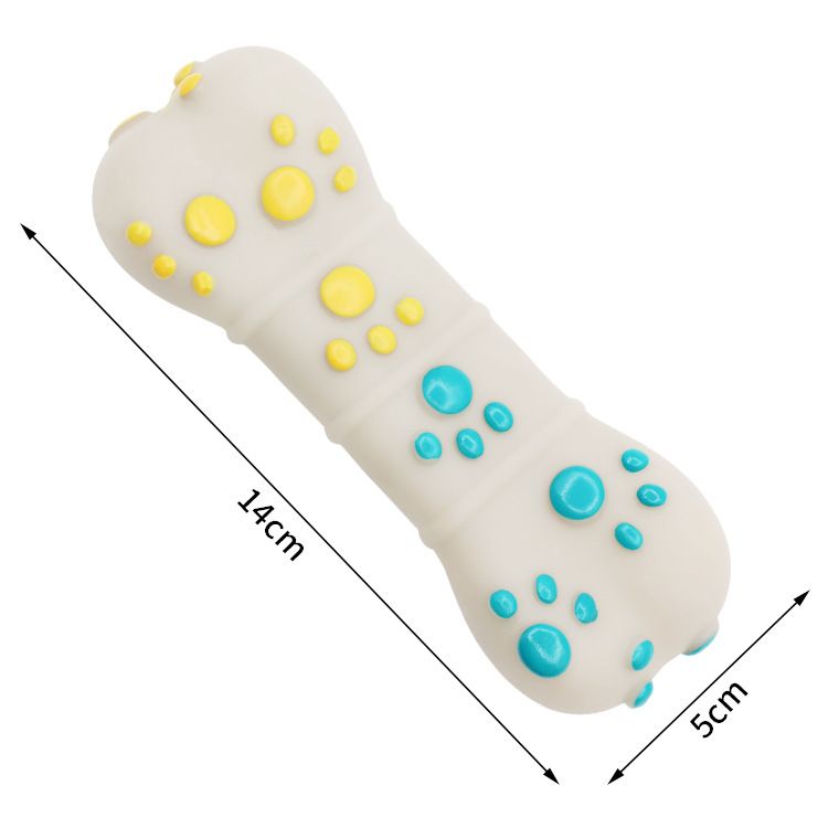 Yellow and Blue Spiked ring barbell Durable TPR Dog Chew Toys Set -  for Teeth Cleaning - Non-Toxic, Bite-Resistant, Easy Clean - Interactive Play for Medium to Large Dogs