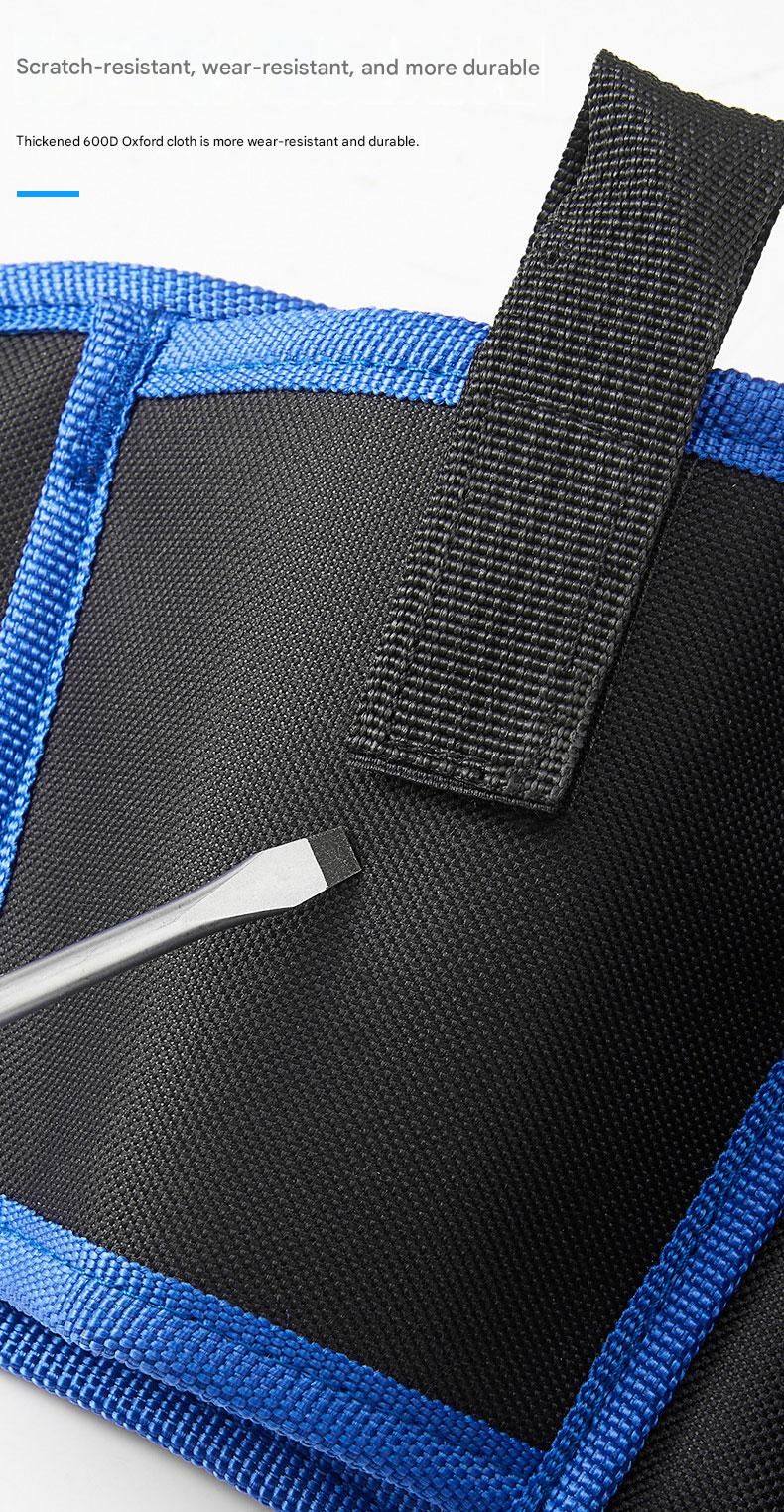 Blue Professional Oxford Cloth Tool Waist Bag –Tool Belt, Multifunctional Work Belt, Men's Robust, Adjustable Tool Belt - Heavy-Duty 600D Waterproof for Electricians, Mechanics & Construction Workers