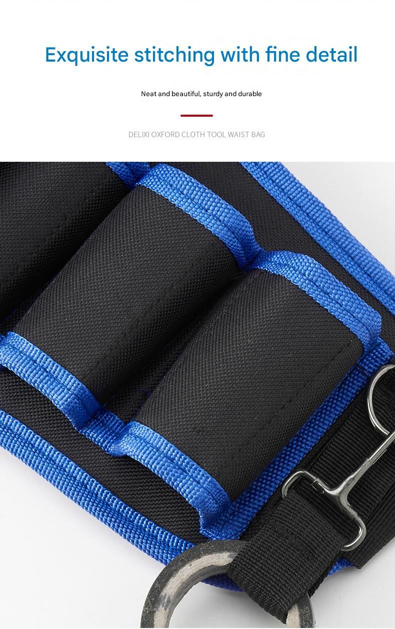 Yellow Professional Oxford Cloth Tool Waist Bag –Tool Belt, Multifunctional Work Belt, Men's Robust, Adjustable Tool Belt - Heavy-Duty 600D Waterproof for Electricians, Mechanics & Construction Workers