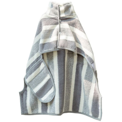 Grey and White XS Size Super Absorbent Dog Bathrobe – Quick-Dry Coral Fleece Pet Towel with Snaps & Adjustable Belly Strap | Wearable Drying Coat for Small Medium Large Dogs & Cats After Bath, Swim, Rain