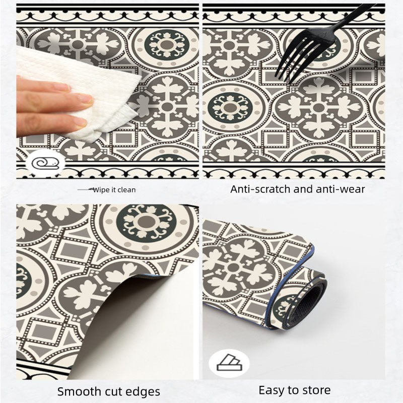 Diatom Mud Kitchen Counter Mat - Quick Dry Absorbent Non-Slip Draining Pad for Sink Benchtop 50cm x 80cm(Flying Through the Desert)