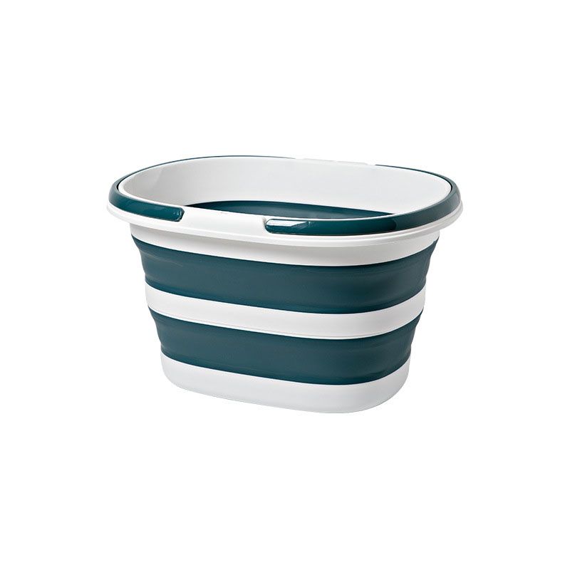 Blue Foldable Collapsible Bucket - 16L Portable Space Saving Basin for Laundry Cleaning Outdoor Use