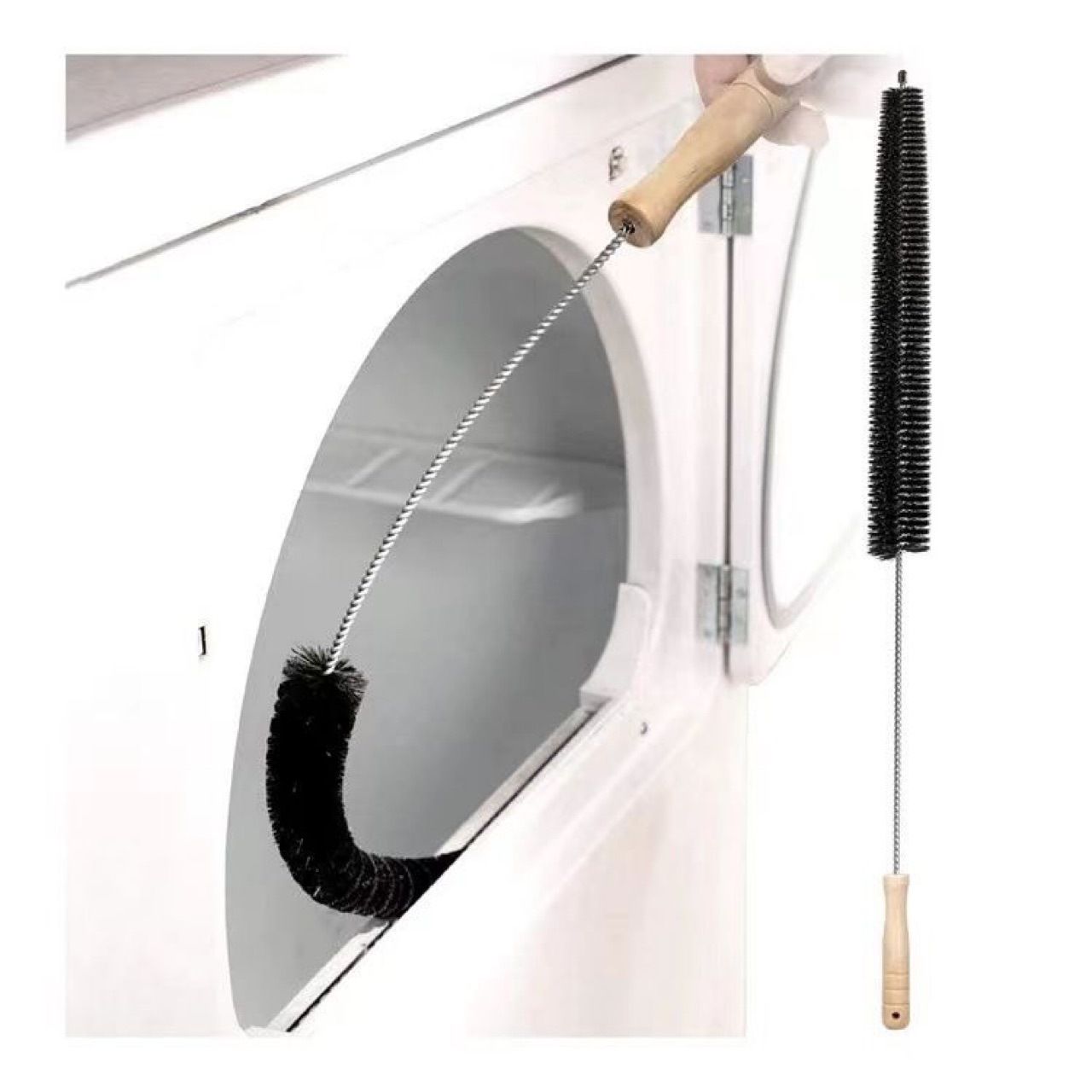 Washing Machine Cleaning Brush Set - 4 Piece Long Handle Pipe Cleaner Kit for Drum Drain and Deep Cleaning