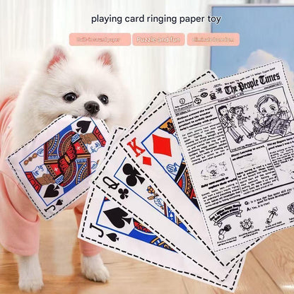 Dog Chew Toy Set - 10 Piece Crinkle Newspaper Sound Toys for Dogs