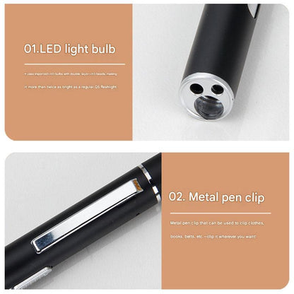 Grey Metal Laser Cat Toy Pen Set - 2 Piece USB Rechargeable 3-in-1 Laser Pointer with UV Light and LED Torch in Gift Tin Box