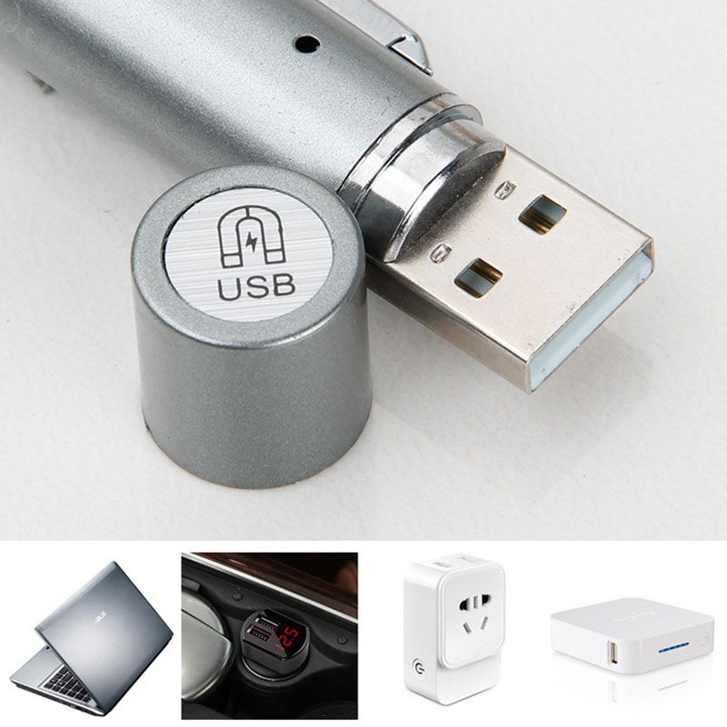 Grey and black Metal Laser Cat Toy Pen Set - 2 Piece USB Rechargeable 3-in-1 Laser Pointer with UV Light and LED Torch in Gift Tin Box
