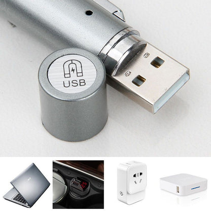 Grey and black Metal Laser Cat Toy Pen Set - 2 Piece USB Rechargeable 3-in-1 Laser Pointer with UV Light and LED Torch in Gift Tin Box