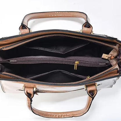 Earthy brown Women's Handbag Set - Large Capacity 2 Piece Shoulder Bag with Matching Wallet