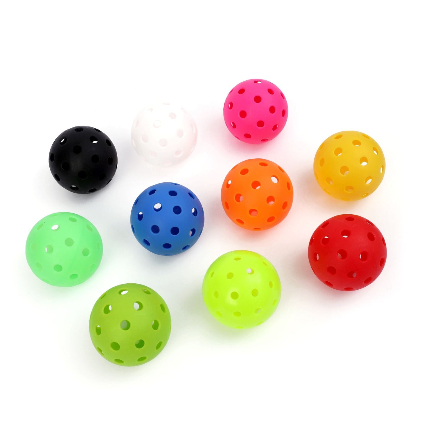Yellow Pickleball Balls Set - 6 Piece 40 Hole Outdoor Indoor Pickleball Match Balls