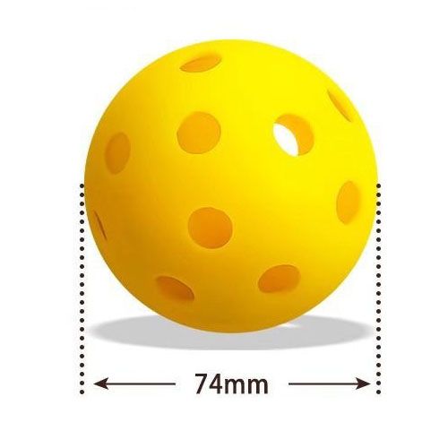 Yellow Pickleball Balls Set - 6 Piece 40 Hole Outdoor Indoor Pickleball Match Balls
