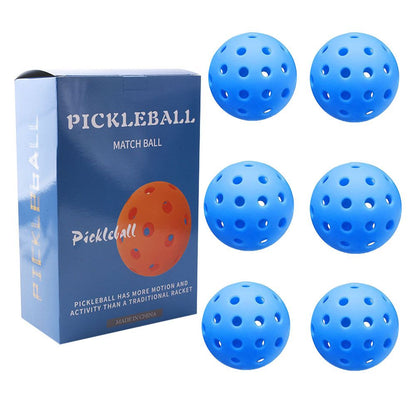 Blue Pickleball Balls Set - 6 Piece 40 Hole Outdoor Indoor Pickleball Match Balls