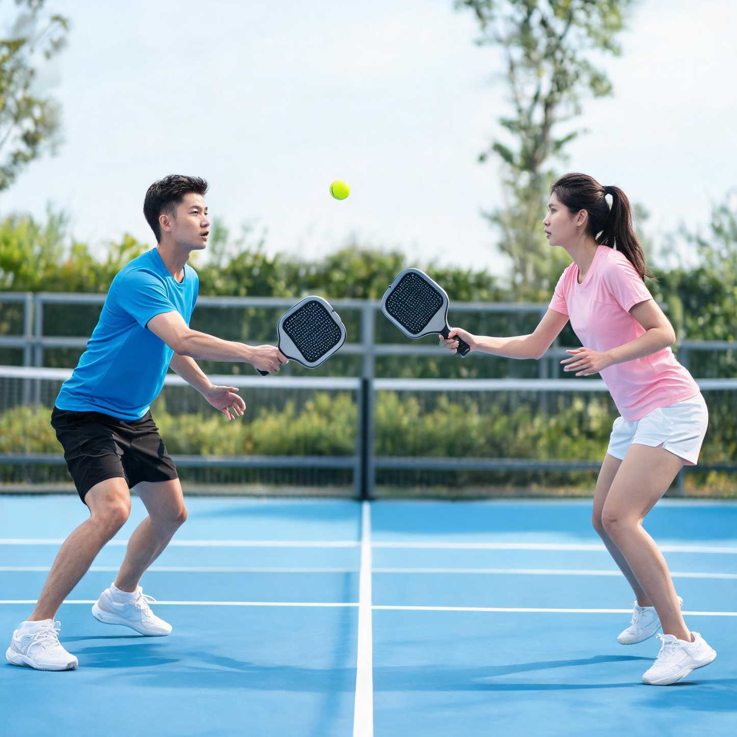 Rose red Pickleball Balls Set - 6 Piece 40 Hole Outdoor Indoor Pickleball Match Balls
