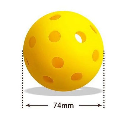 Black Pickleball Balls Set - 6 Piece 40 Hole Outdoor Indoor Pickleball Match Balls