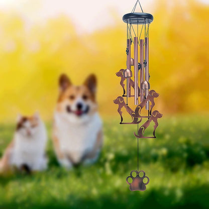 Openwork Flying Pig Metal Wind Chime - Adjustable Garden Decorative Bell with Animal Silhouettes(W4303)