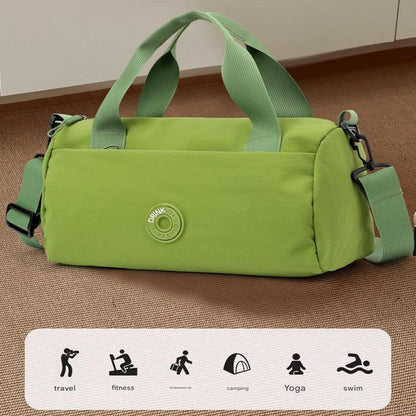 Green Lightweight Large Capacity Sports Duffel Bag - Portable Crossbody Travel Gym Handbag for Yoga Outdoor Activities