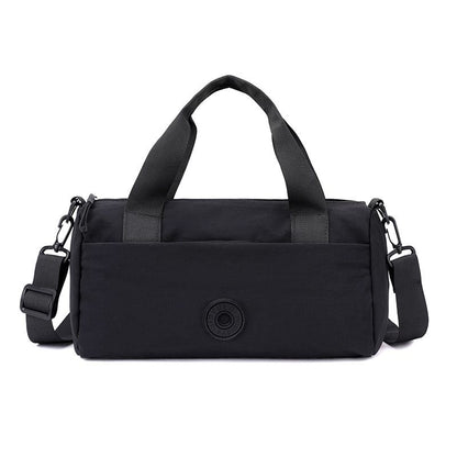 Black Lightweight Large Capacity Sports Duffel Bag - Portable Crossbody Travel Gym Handbag for Yoga Outdoor Activities
