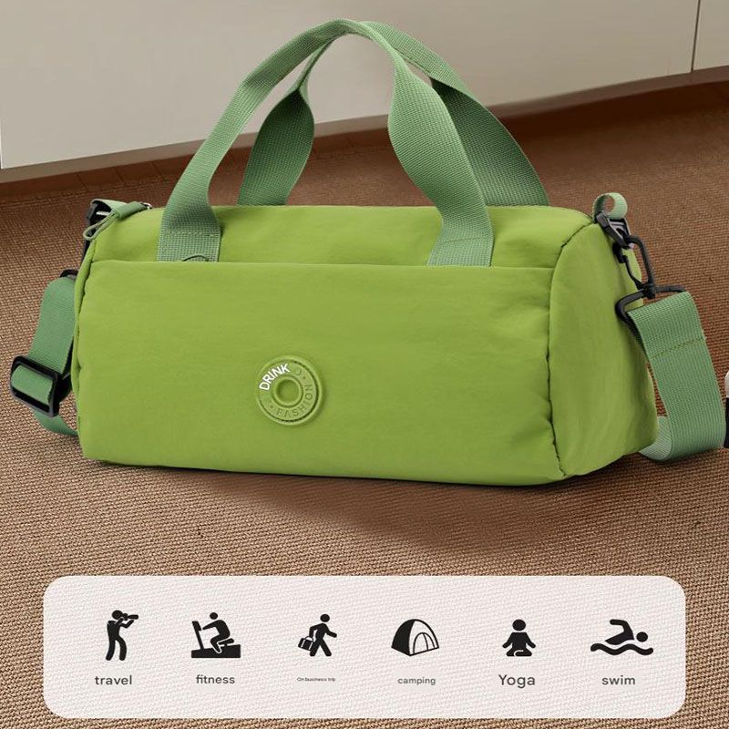 Black Lightweight Large Capacity Sports Duffel Bag - Portable Crossbody Travel Gym Handbag for Yoga Outdoor Activities