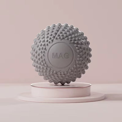 2-Pack Grey Spiky Fascia Massage Balls - Portable TPE Foot Arch Muscle Relaxer for Yoga Recovery Trigger Point Therapy