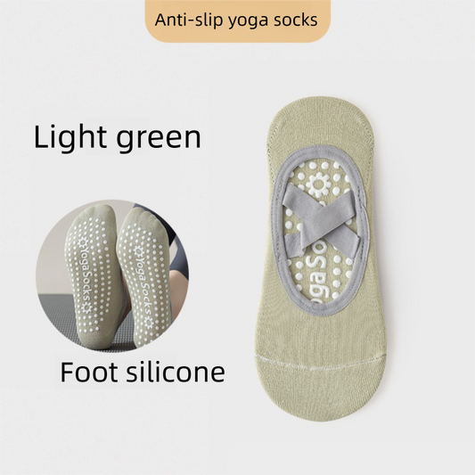 3-Pack Grey Anti-Slip Yoga Socks - Grippy Pilates Dance Fitness Socks with Silicone Grip for Women