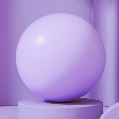 Purple Anti-Burst Yoga Exercise Ball with Manual Hand Pump - 25cm Thickened Stability Ball for Pilates Core Training Fitness