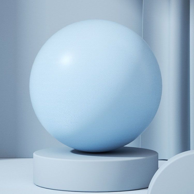 Blue Anti-Burst Yoga Exercise Ball with Manual Hand Pump - 25cm Thickened Stability Ball for Pilates Core Training Fitness
