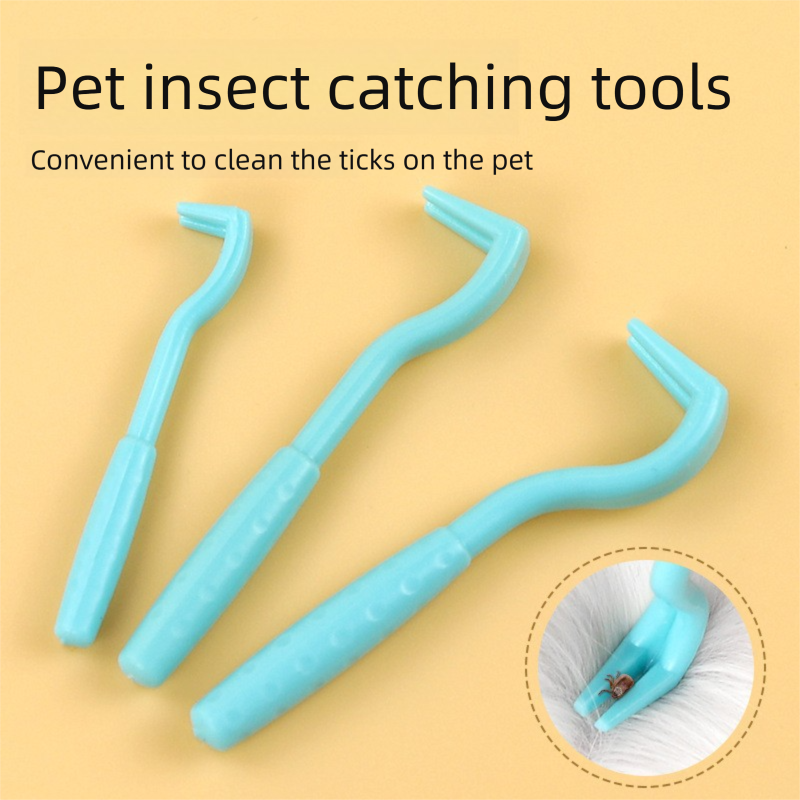 2-Pack Dark blue Pet Tick Remover Tool Set - Small Medium Large Flea and Tick Hook Removers