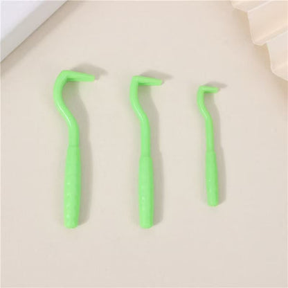 2-Pack Dark green Pet Tick Remover Tool Set - Small Medium Large Flea and Tick Hook Removers