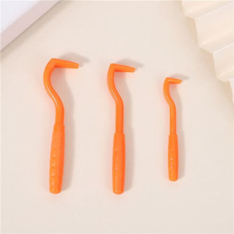 2-Pack Orange Pet Tick Remover Tool Set - Small Medium Large Flea and Tick Hook Removers