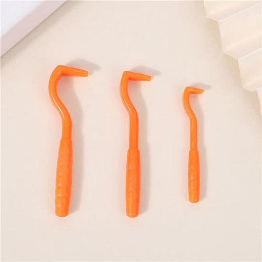2-Pack Orange Pet Tick Remover Tool Set - Small Medium Large Flea and Tick Hook Removers