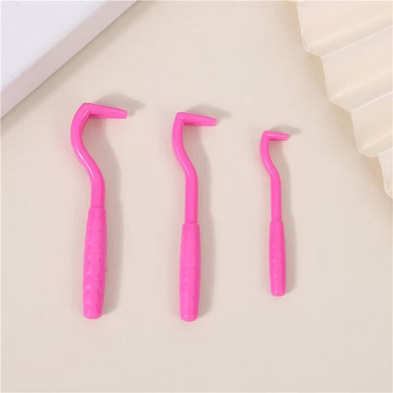 2-Pack Rose red Pet Tick Remover Tool Set - Small Medium Large Flea and Tick Hook Removers