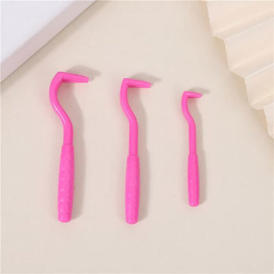 2-Pack Rose red Pet Tick Remover Tool Set - Small Medium Large Flea and Tick Hook Removers