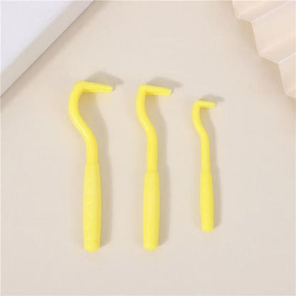 2-Pack Yellow Pet Tick Remover Tool Set - Small Medium Large Flea and Tick Hook Removers