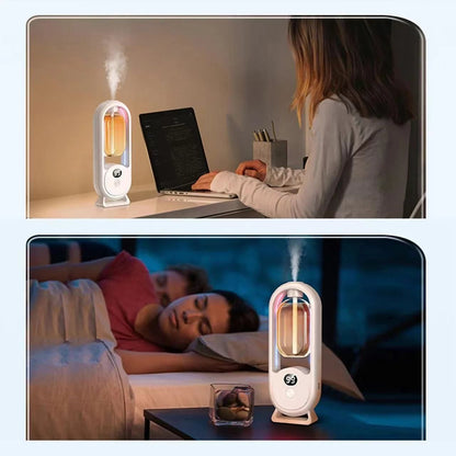 Black Smart Aromatherapy Diffuser - Ultrasonic Mist Air Freshener with LED Light and Wall Mount