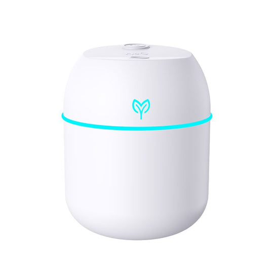 White Mini USB Humidifier Large Mist - Desktop Ultrasonic Air Humidifier with Colorful LED Light