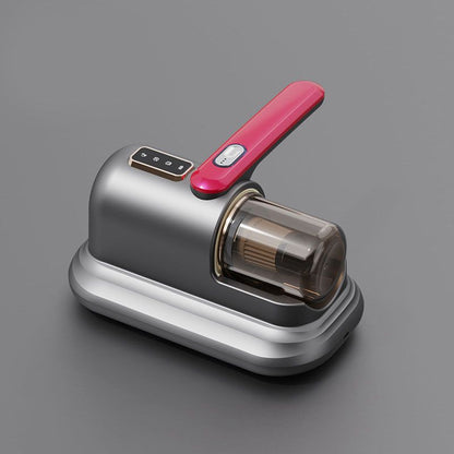 Grey and dark red Wireless Mite Vacuum Cleaner with UV Light - High Suction Handheld Bed Dust Mite Remover