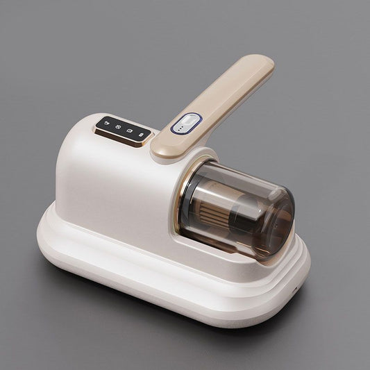 Pearl White Wireless Mite Vacuum Cleaner with UV Light - High Suction Handheld Bed Dust Mite Remover