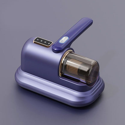 Blue-violet Wireless Mite Vacuum Cleaner with UV Light - High Suction Handheld Bed Dust Mite Remover