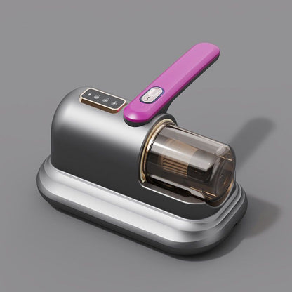 Greyish-purple Wireless Mite Vacuum Cleaner with UV Light - High Suction Handheld Bed Dust Mite Remover