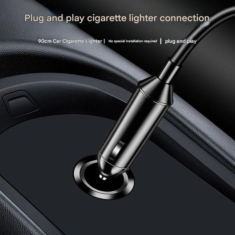 Black Portable Car Electric Kettle 12V/24V Universal USB Travel Water Boiler 500ml 316 Stainless Steel Smart Temperature Control