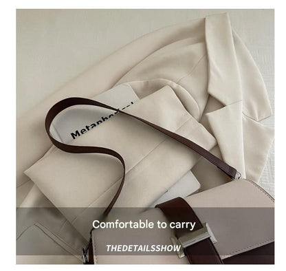 Coffee color Fashion Retro Crossbody Bag French Chic Small Shoulder Bag Women’s Baguette Underarm Bag