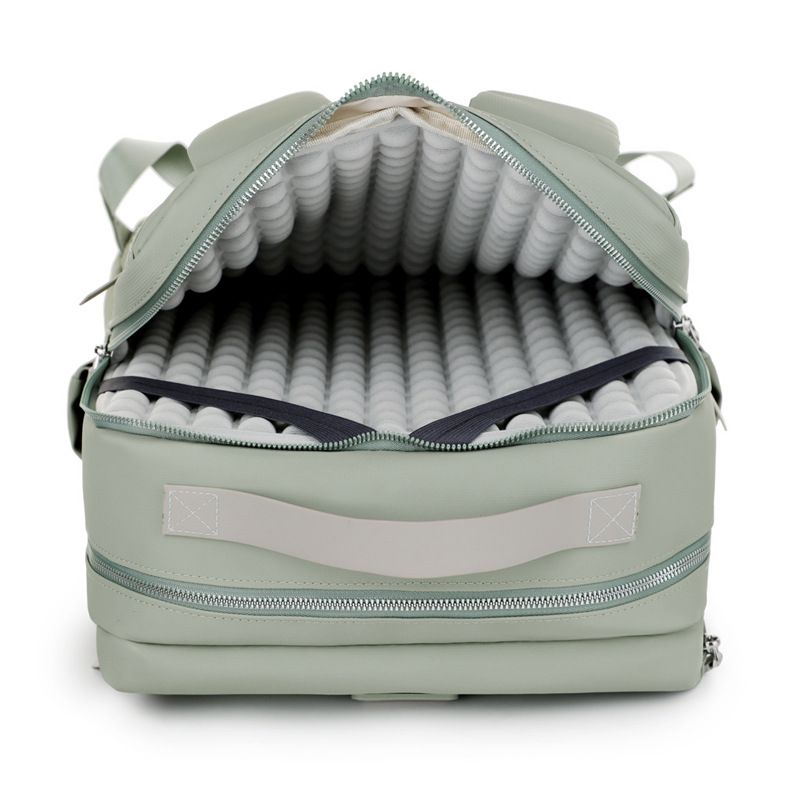 Black Large Capacity Airbag Backpack Multi-Compartment Laptop Backpack Travel Business Bag