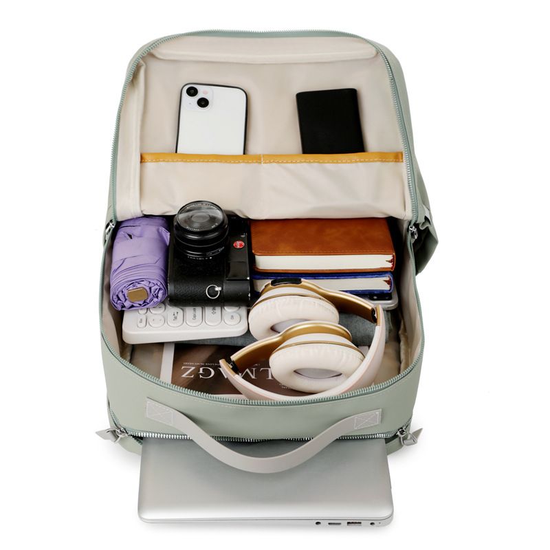 Blue Large Capacity Airbag Backpack Multi-Compartment Laptop Backpack Travel Business Bag