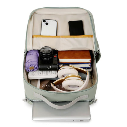 Dark grey Large Capacity Airbag Backpack Multi-Compartment Laptop Backpack Travel Business Bag