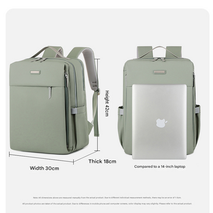 Dark grey Large Capacity Airbag Backpack Multi-Compartment Laptop Backpack Travel Business Bag