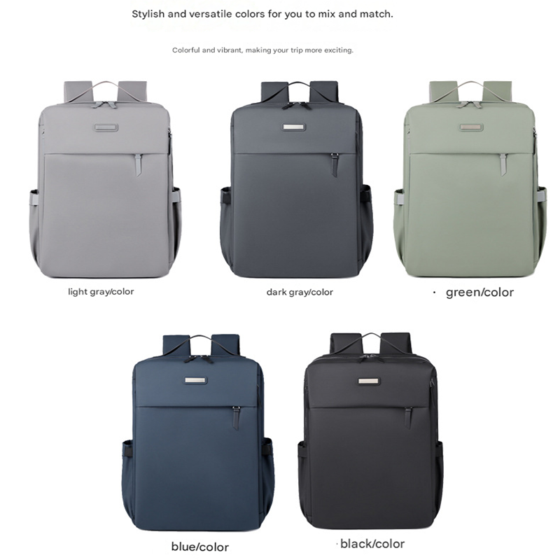 Dark grey Large Capacity Airbag Backpack Multi-Compartment Laptop Backpack Travel Business Bag