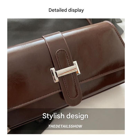 White French Chic Baguette Shoulder Bag Women’s Minimalist Crossbody Bag with Premium Feel