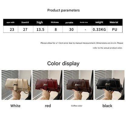 Coffee color French Chic Baguette Shoulder Bag Women’s Minimalist Crossbody Bag with Premium Feel
