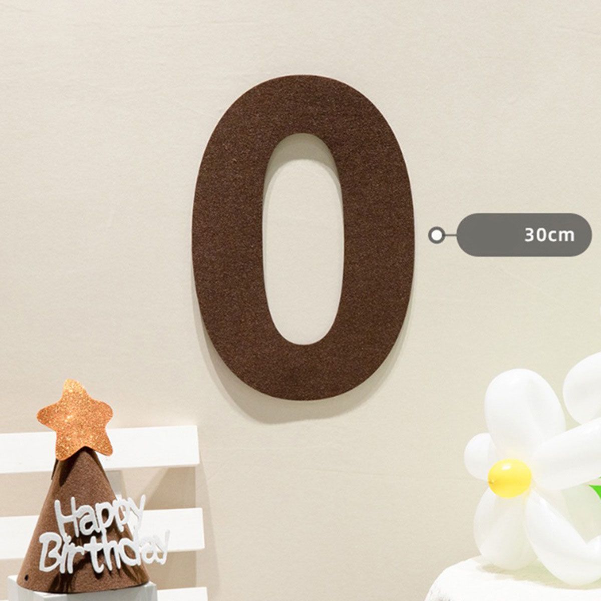 Felt Birthday Banner Set with Interchangeable Numbers 0-9 Pom Pom Garland Pennant Flags Happy Birthday Decoration