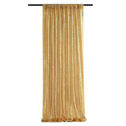 Gold Sequin Backdrop Curtain Party Wedding Photo Booth Background Panel 8FT x 2FT
